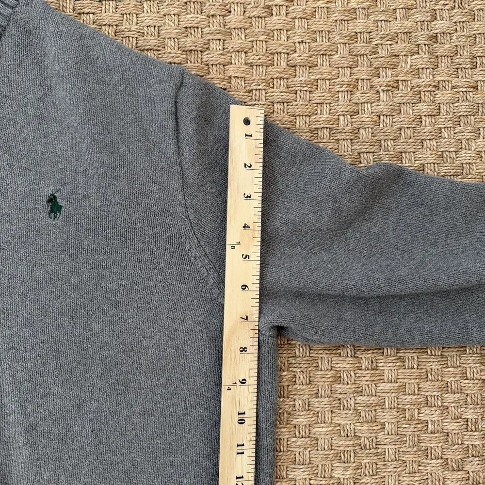 Polo Ralph Lauren Men's Gray Quarter Zip Pullover Sweater Size XXL